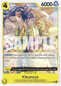 Kikunojo (Reprint) - Starter Deck 28: GREEN/YELLOW Yamato (ST-28) #OP06-104 - Rare One Piece Trading Card