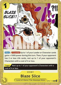 Blaze Slice (Reprint) - Starter Deck 28: GREEN/YELLOW Yamato (ST-28) #OP07-116 - Rare One Piece Trading Card