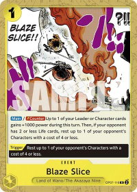 Blaze Slice (Reprint) - Starter Deck 28: GREEN/YELLOW Yamato (ST-28) #OP07-116 - Rare One Piece Trading Card