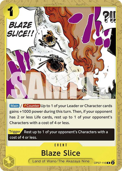 Blaze Slice (Reprint) - Starter Deck 28: GREEN/YELLOW Yamato One Piece trading card
