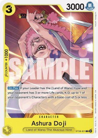 Ashura Doji - Starter Deck 28: GREEN/YELLOW Yamato (ST-28) #ST28-001 - Common One Piece Trading Card