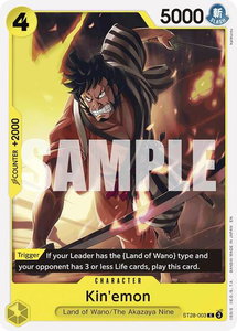 Kin'emon - Starter Deck 28: GREEN/YELLOW Yamato (ST-28) #ST28-003 - Common One Piece Trading Card