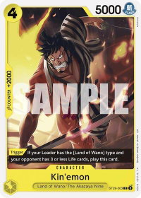 Kin'emon - Starter Deck 28: GREEN/YELLOW Yamato (ST-28) #ST28-003 - Common One Piece Trading Card