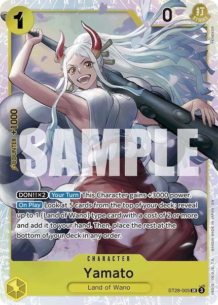 Yamato trading card from Starter Deck 28: GREEN/YELLOW Yamato Yamato - Starter Deck 28: GREEN/YELLOW Yamato One Piece trading card