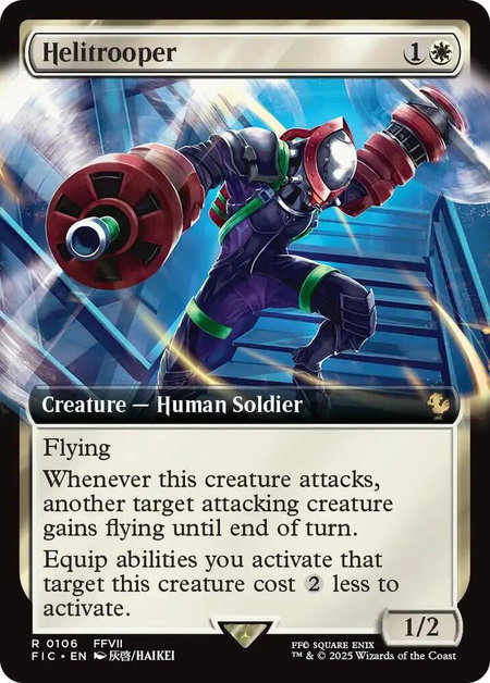 Helitrooper (Extended Art) - Commander: FINAL FANTASY Magic: The Gathering trading card