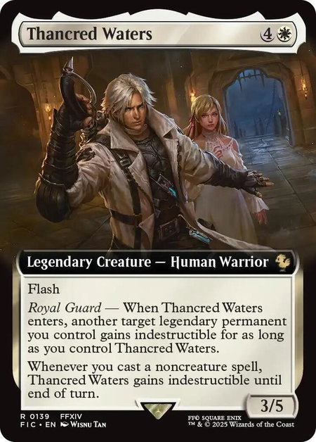 Thancred Waters (Extended Art) - Commander: FINAL FANTASY Magic: The Gathering trading card
