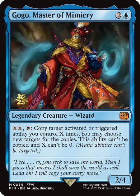 Gogo, Master of Mimicry - Prerelease Cards Magic: The Gathering trading card