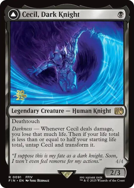 Cecil, Dark Knight - Prerelease Cards Magic: The Gathering trading card
