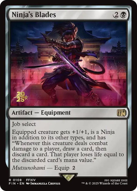 Ninja's Blades - Prerelease Cards Magic: The Gathering trading card