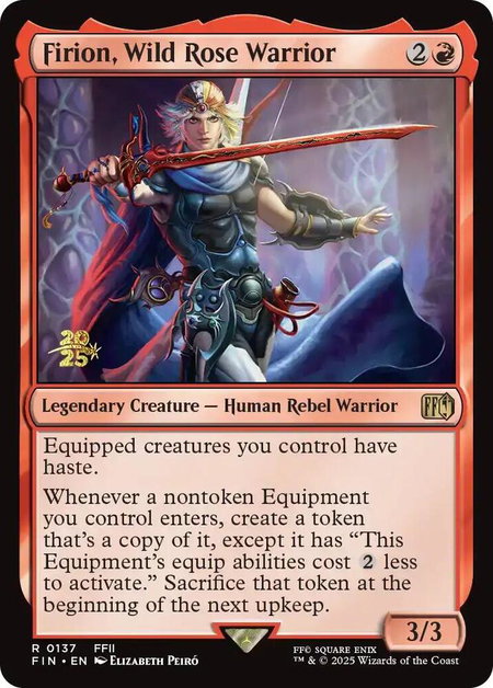 Firion, Wild Rose Warrior - Prerelease Cards Magic: The Gathering trading card