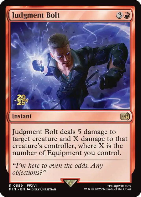 Judgment Bolt - Prerelease Cards Magic: The Gathering trading card