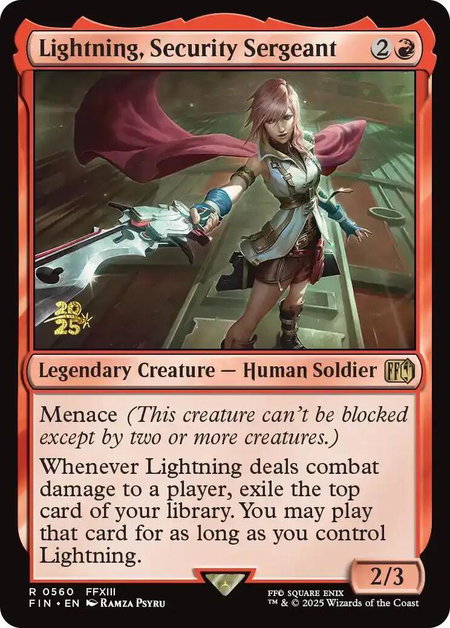 Lightning, Security Sergeant - Prerelease Cards Magic: The Gathering trading card