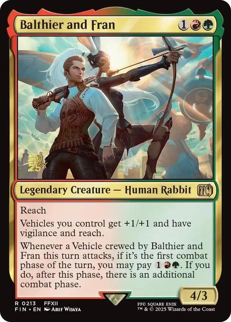 Balthier and Fran - Prerelease Cards Magic: The Gathering trading card