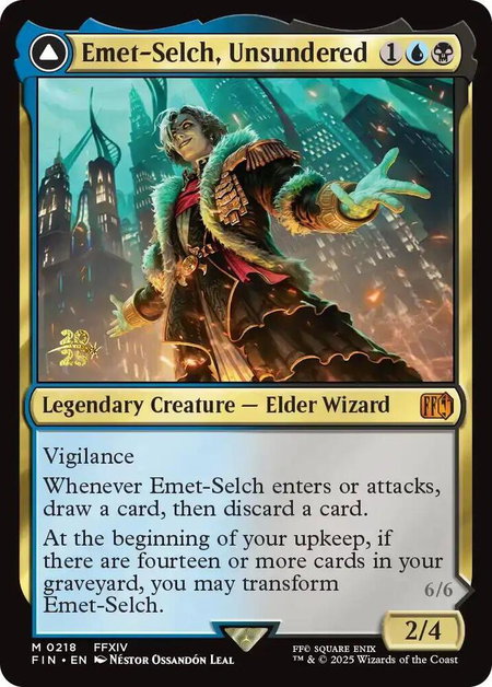 Emet-Selch, Unsundered - Prerelease Cards Magic: The Gathering trading card