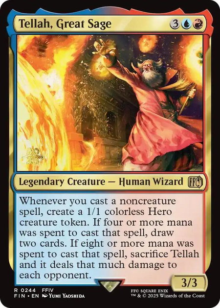 Tellah, Great Sage - Prerelease Cards Magic: The Gathering trading card
