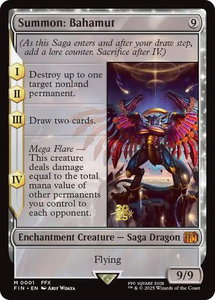 Summon: Bahamut - Prerelease Cards (PRE) #1s - Mythic Rare Magic: The Gathering Trading Card