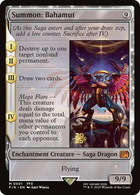 Summon: Bahamut - Prerelease Cards (PRE) #1s - Mythic Magic: The Gathering Trading Card