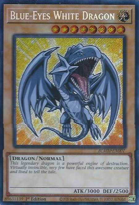 Blue-Eyes White Dragon - Battles of Legend: Monster Mayhem YuGiOh trading card