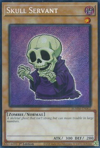 Skull Servant trading card from Battles of Legend: Monster Mayhem Skull Servant - Battles of Legend: Monster Mayhem YuGiOh trading card
