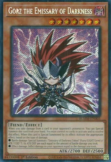 Gorz the Emissary of Darkness - Battles of Legend: Monster Mayhem YuGiOh trading card