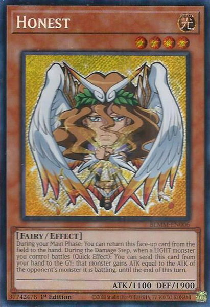 Honest trading card from Battles of Legend: Monster Mayhem Honest - Battles of Legend: Monster Mayhem YuGiOh trading card