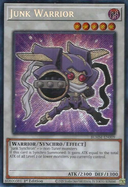 Junk Warrior - Battles of Legend: Monster Mayhem YuGiOh trading card