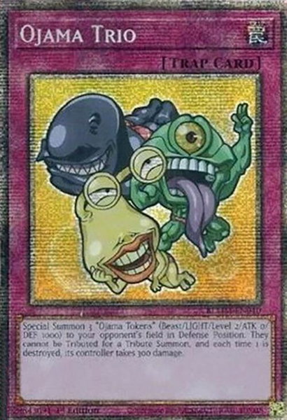 Ojama Trio (Starlight Rare) trading card from Battles of Legend: Monster Mayhem Ojama Trio (Starlight Rare) - Battles of Legend: Monster Mayhem YuGiOh trading card