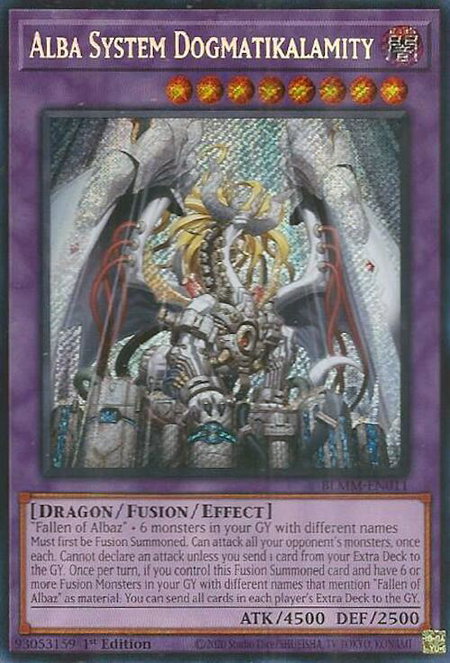 Alba System Dogmatikalamity - Battles of Legend: Monster Mayhem YuGiOh trading card