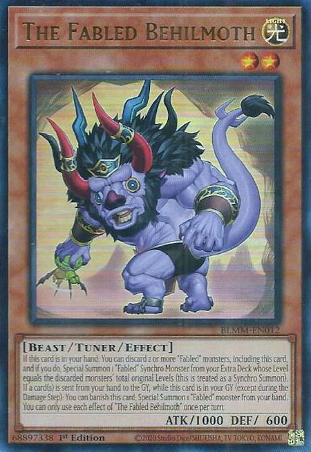 The Fabled Behilmoth - Battles of Legend: Monster Mayhem YuGiOh trading card