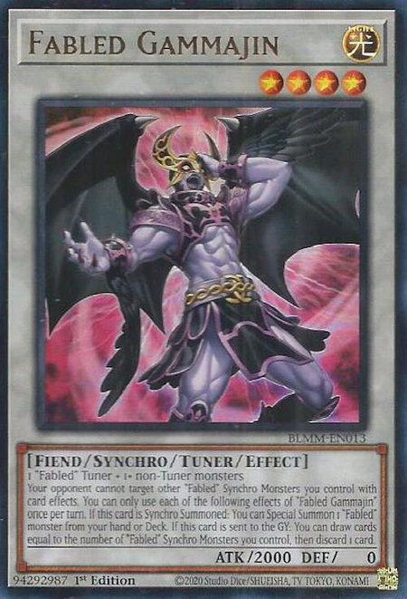 Fabled Gammajin - Battles of Legend: Monster Mayhem YuGiOh trading card