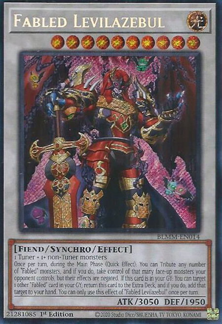 Fabled Levilazebul - Battles of Legend: Monster Mayhem YuGiOh trading card