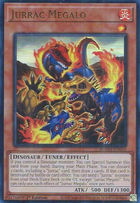 Jurrac Megalo - Battles of Legend: Monster Mayhem YuGiOh trading card