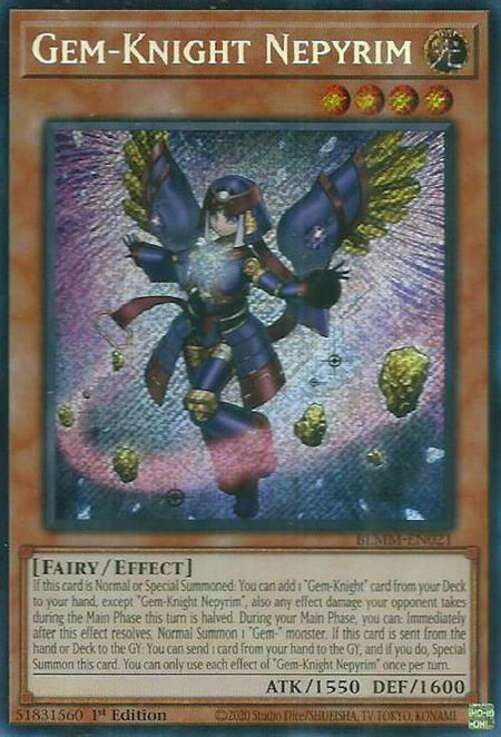 Gem-Knight Nepyrim - Battles of Legend: Monster Mayhem YuGiOh trading card