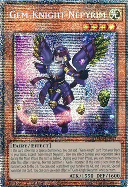 Gem-Knight Nepyrim (Starlight Rare) - Battles of Legend: Monster Mayhem YuGiOh trading card