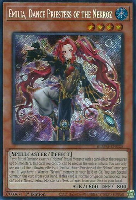 Emilia, Dance Priestess of the Nekroz - Battles of Legend: Monster Mayhem YuGiOh trading card