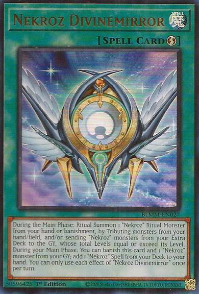 Nekroz Divinemirror trading card from Battles of Legend: Monster Mayhem Nekroz Divinemirror - Battles of Legend: Monster Mayhem YuGiOh trading card