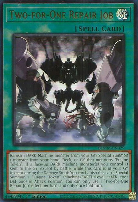 Two-for-One Repair Job - Battles of Legend: Monster Mayhem YuGiOh trading card