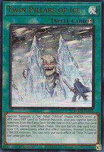 Twin Pillars of Ice - Battles of Legend: Monster Mayhem (BLMM) #BLMM-EN032 - Ultra Rare YuGiOh Trading Card