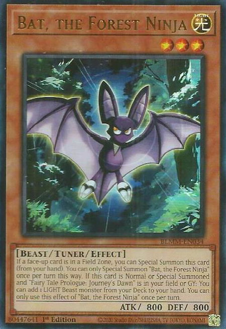 Bat, the Forest Ninja - Battles of Legend: Monster Mayhem YuGiOh trading card