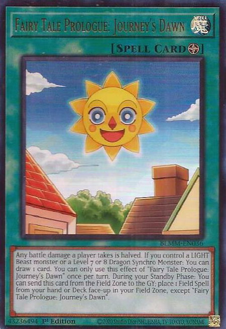 Fairy Tale Prologue: Journey's Dawn - Battles of Legend: Monster Mayhem YuGiOh trading card