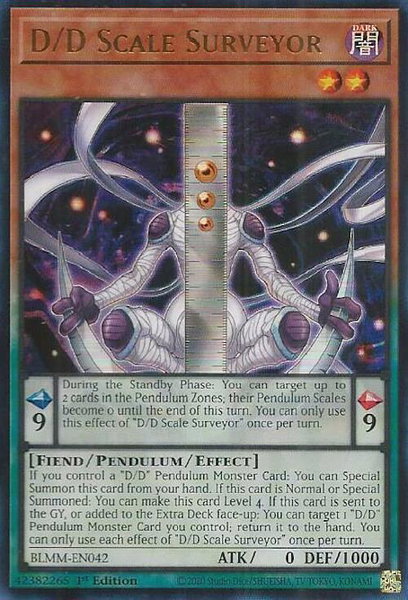 D/D Scale Surveyor trading card from Battles of Legend: Monster Mayhem D/D Scale Surveyor - Battles of Legend: Monster Mayhem YuGiOh trading card