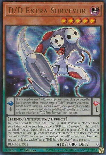 D/D Extra Surveyor - Battles of Legend: Monster Mayhem YuGiOh trading card