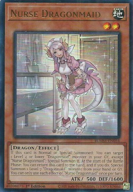 Nurse Dragonmaid - Battles of Legend: Monster Mayhem YuGiOh trading card