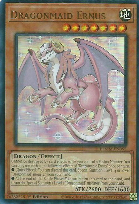 Dragonmaid Ernus - Battles of Legend: Monster Mayhem YuGiOh trading card