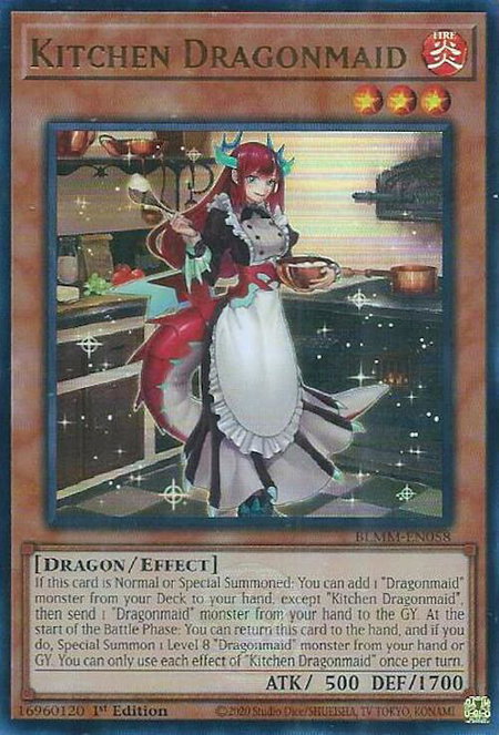 Kitchen Dragonmaid - Battles of Legend: Monster Mayhem YuGiOh trading card