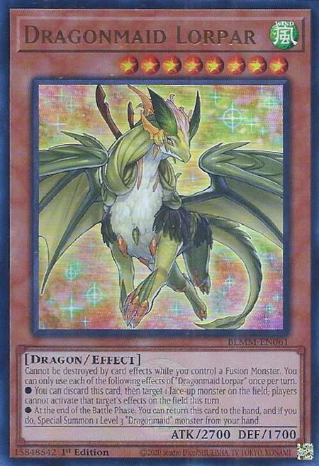 Dragonmaid Lorpar - Battles of Legend: Monster Mayhem YuGiOh trading card
