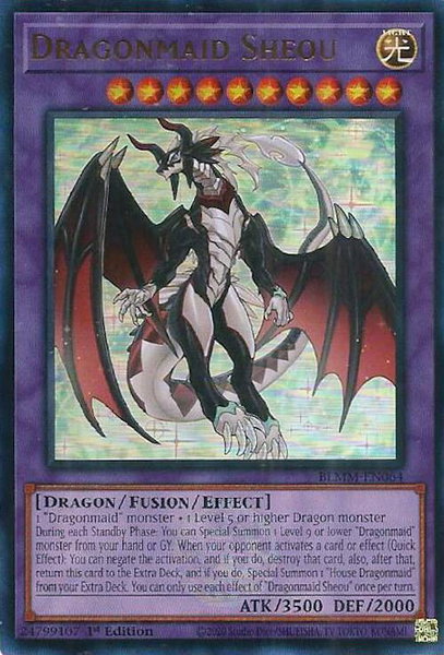 Dragonmaid Sheou trading card from Battles of Legend: Monster Mayhem Dragonmaid Sheou - Battles of Legend: Monster Mayhem YuGiOh trading card