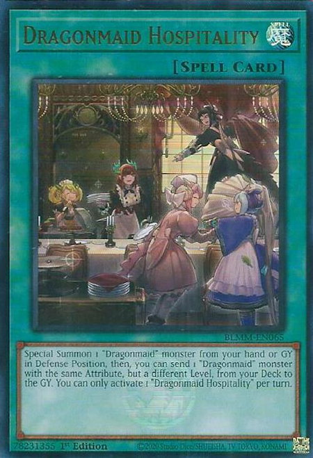 Dragonmaid Hospitality - Battles of Legend: Monster Mayhem YuGiOh trading card