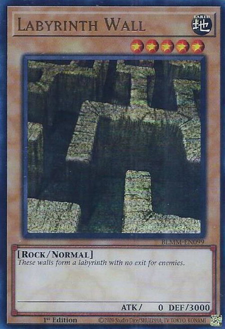 Labyrinth Wall - Battles of Legend: Monster Mayhem YuGiOh trading card