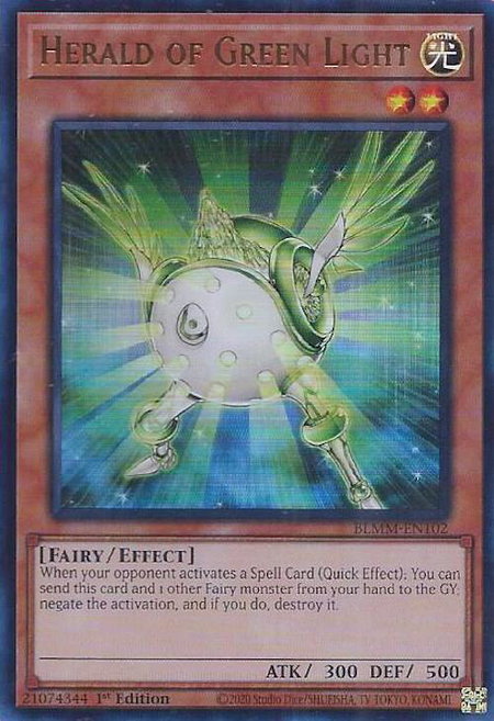 Herald of Green Light - Battles of Legend: Monster Mayhem YuGiOh trading card